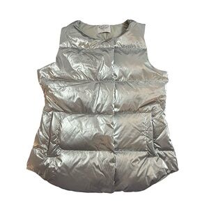 Athleta Silver Puffer Vest